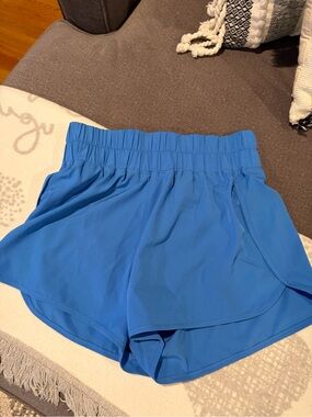 Yogalicious brand Blue Women's Athletic Shorts - Lightweight Run Shorts